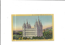 Vintage Postcard  The Mormon Temple Salt Lake City Utah    Linen picture