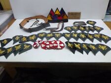 Lot of Vintage Military Patches, belts,braclet,shoe horn and More picture