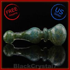 4.5 inch Handmade Thick Green Rook Chess Piece Tobacco Smoking Bowl Glass Pipes picture