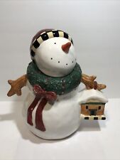 Vintage Collectible Sakura Snowman Cookie Jar  Debbie Mumm **See Description** picture