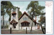 Pre-1907 MONTECITO SANTA BARBARA ALL SAINTS CHURCH BY THE SEA ANTIQUE POSTCARD picture