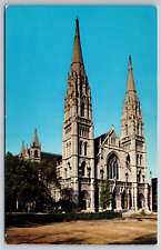 Vintage Postcard PA Pittsburgh St. Paul's Cathedral Chrome ~10265 picture