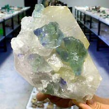 5.51LB  Rare green cubic fluorite mineral crystal sample/China picture
