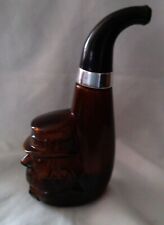 Vintage Avon Pipe Dream Face Shaped Empty Decanter After Shave 1967 picture