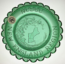 NCSCC New England Reg Garden Club Logo Collectible VTG Pairpoint Glass Cup Plate picture