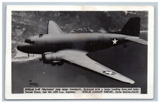 Douglas C-47 Skytrain Army Cargo Transport Real Photo Postcard RPPC EKC WJ Gray picture