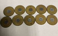 10 Pack ￼NYC Subway Transit Tokens Bullseye Edition Vintage picture
