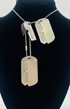 VTG US WWII Era Notched Dog Tags 43 44 & Bonus Military Shelby Can Opener picture