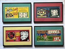 Vintage Louisiana Lottery Scratch Off Art/advertising Art Set Of 4 picture