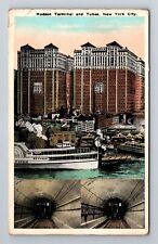 New York City NY, Hudson Terminal, Antique Vintage Souvenir Postcard picture