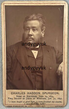 CDV CHARLES HADDON SPURGEON BAPTIST PREACHER MOURNING CARD ANTIQUE PHOTO picture