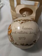 Vtg 1979 Betsey Clark Christmas Satin Keepsake Ornament HEAVEN AND NATURE SING  picture