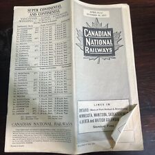 VTG 1957 CANADIAN NATIONAL RAILWAYS Train Schedule Booklet EXC (#48) picture