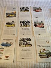 Vintage lot of 28 Chevrolet  Print Ad's . Original picture