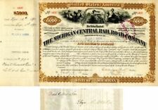 Michigan Central Railroad Co. signed by Eliza O. Webb - $5,000 Bond - Autographe picture