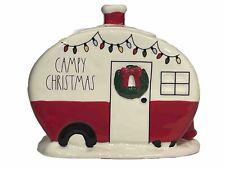 Rae Dunn Campy Christmas Ceramic Cookie Jar Artisan Magenta Holiday Santa #187 picture