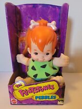 1993 Flinstones Pebbles Plush Doll Plastic Head Hanna Barbera picture