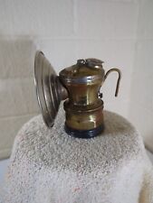 Vintage US Auto-Lite Universal Lamp Co. Coal Miner Brass Carbide Headlamp Light picture