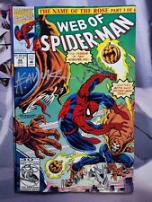 Web of Spider-Man #86 (1992), SIGNED by Alex Saviuk VG  picture
