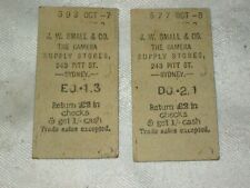 Pair of Rare Vintage J.W. Small & Co Camera Store Advertising NSW Travel Tickets picture