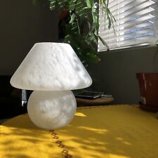 Vintage Frosted Glass Murano Style Mushroom Lamp picture