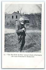c1905's Man With The Hoe Old Crane Homestead Burlington Connecticut CT Postcard picture