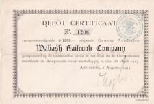 1915 Wabash Railroad - Netherlands - Dutch stock certificate picture