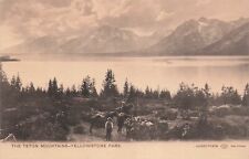 Yellowstone Park 1904 Haynes Photo Collotype Teton Mountains Vtg Postcard E7 picture