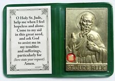Vintage St. Jude Pocket True Relic Medal Folder Catholic Patron Hopeless Cases picture