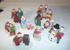 Christmas village figure small Cobblestone corners porcelain figurines 1