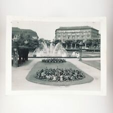 Mannheim Germany Park Fountain Photo 1960s Army Soldier Military Snapshot A3956 picture
