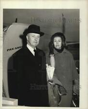 1961 Press Photo David K.E. Bruce & Mrs. Bruce at New York International Airport picture