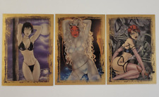 2001 LADY DEATH Luscious Ladies Of Chaos CHASE CARDS C2 C4 C5 GOLD BRUSHED FOIL picture
