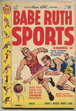 Babe Ruth Sports #1 VG/FN  True Stories Of Famous Athletes Harvey Comics SA picture
