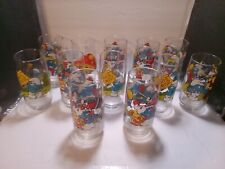 Smurfs Vintage 1982-1983 (Set Of 14) Drinking glasses By Peyo Collectables  picture