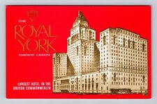 Toronto Ontario-Canada, The Royal York, Advertisement, Antique Vintage Postcard picture