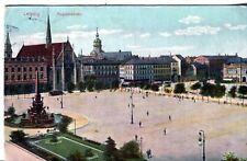 Germany AK Leipzig 04103 - Augustusplatz 1910 cover to London UK on postcard picture