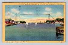 Rochester NY- New York, Charlotte Harbor, Antique, Vintage c1948 Postcard picture
