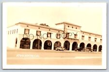 Postcard CA RPPC Atascadero Hotel Cars Plumbing Truck? San Luis Obispo County I2 picture