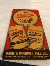 Old Vintage 1948 DISCO Seed Corn Dakota Improve Guide Notebook Advertising Book picture