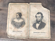 Rare Abraham Lincoln & Wife Cards Louis Prang & Co. Boston & Washington 1860-86 picture