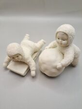 Set of 2 Snowbabies figurines Sledding & Snowball Dept 56 Taiwan picture