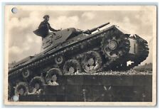c1940's WWI Tank Soldier Mail Bamberg Germany RPPC Photo Posted Vintage Postcard picture