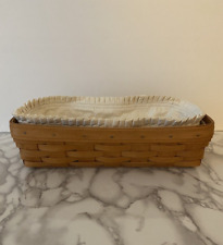 1994 Longaberger Basket includes Woodcraft Divider, Cloth & Plastic Liner picture