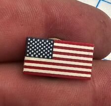 VTG lapel hat pin back button American Flag Stars And Bars Old Glory picture