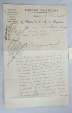 1807 Letter by French Mayor of Maynce (Mainz) Napoleon Waterloo Battle War picture