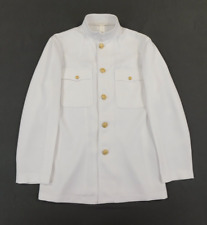 US Navy White Choker 39 Service Dress Uniform Jacket Coat Enlisted Polyester USN picture