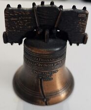 Vintage Travel Souviner Small Bell Cracked Liberty Bell Metal 2.5 inch Xx12 picture