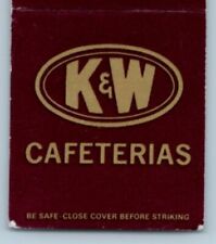 K & W Cafeterias Restaurant Matchbook Cover MBC1I K&W Carolina Virginia picture