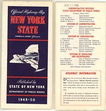 Vintage 1949-50 New York Official Road Map – State Highway Department picture